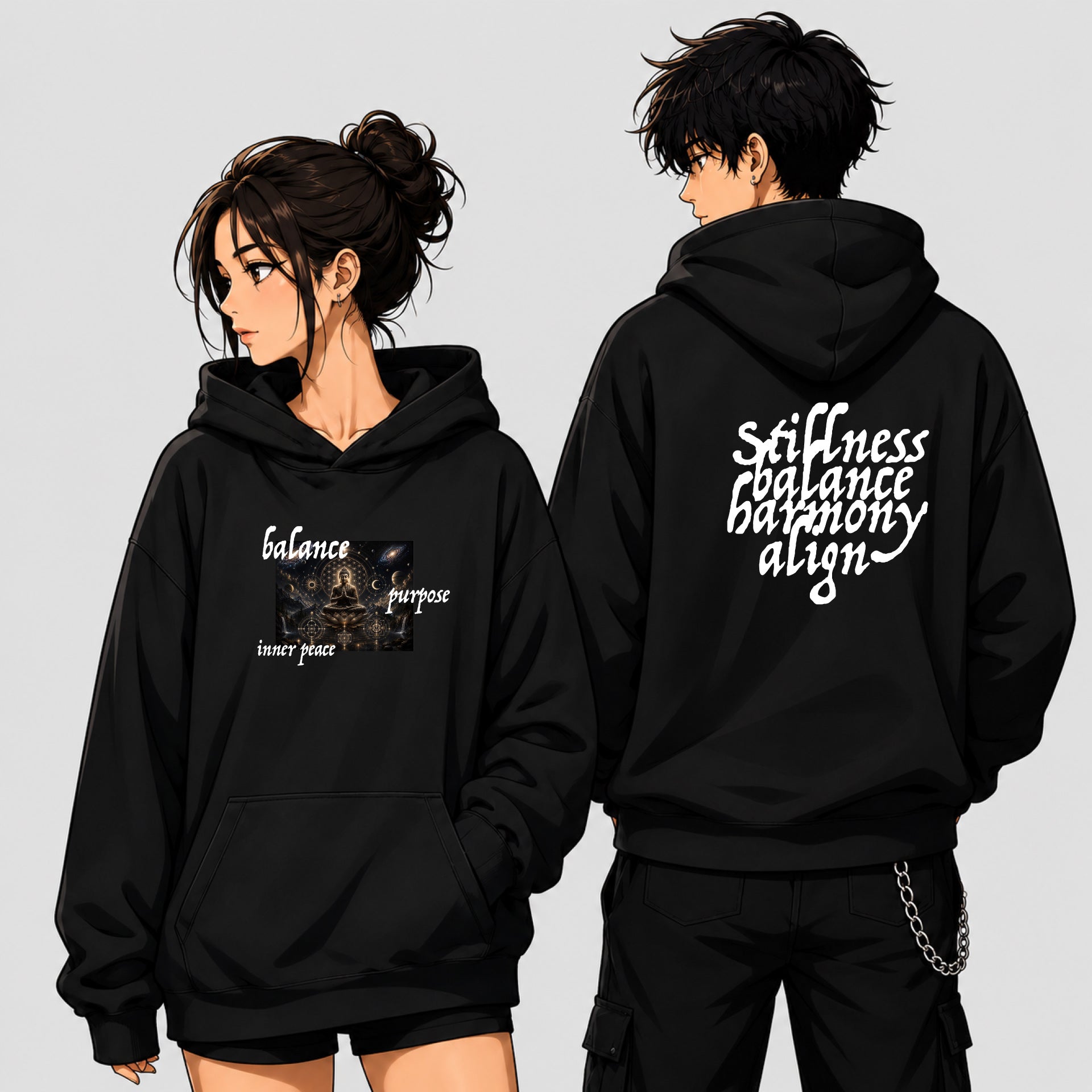 BALANCE | PURPOSE | INNER PEACE | Oversize Unisex Cozy Hoodie