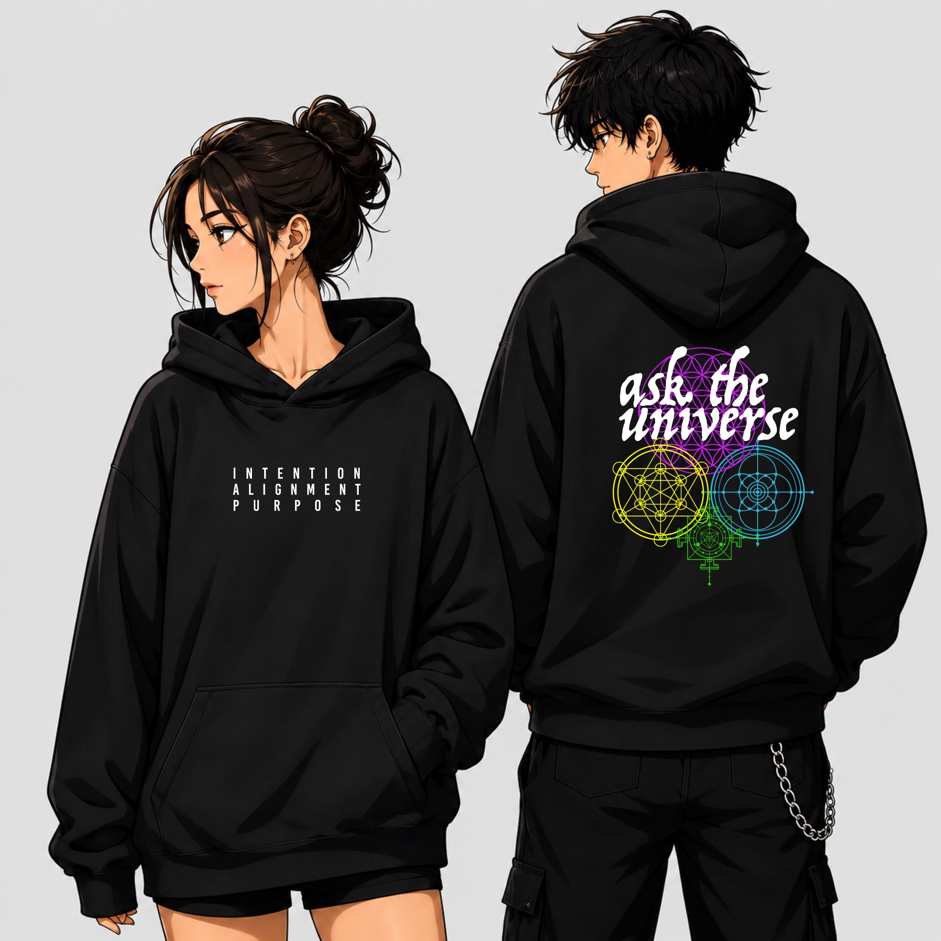 INTENTION | ALIGNMENT | PURPOSE | Oversize Unisex Cozy Hoodie